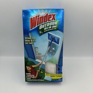 NEW Sealed Windex Outdoor All-In-One Glass & Window Cleaning Tool‎ Starter Kit